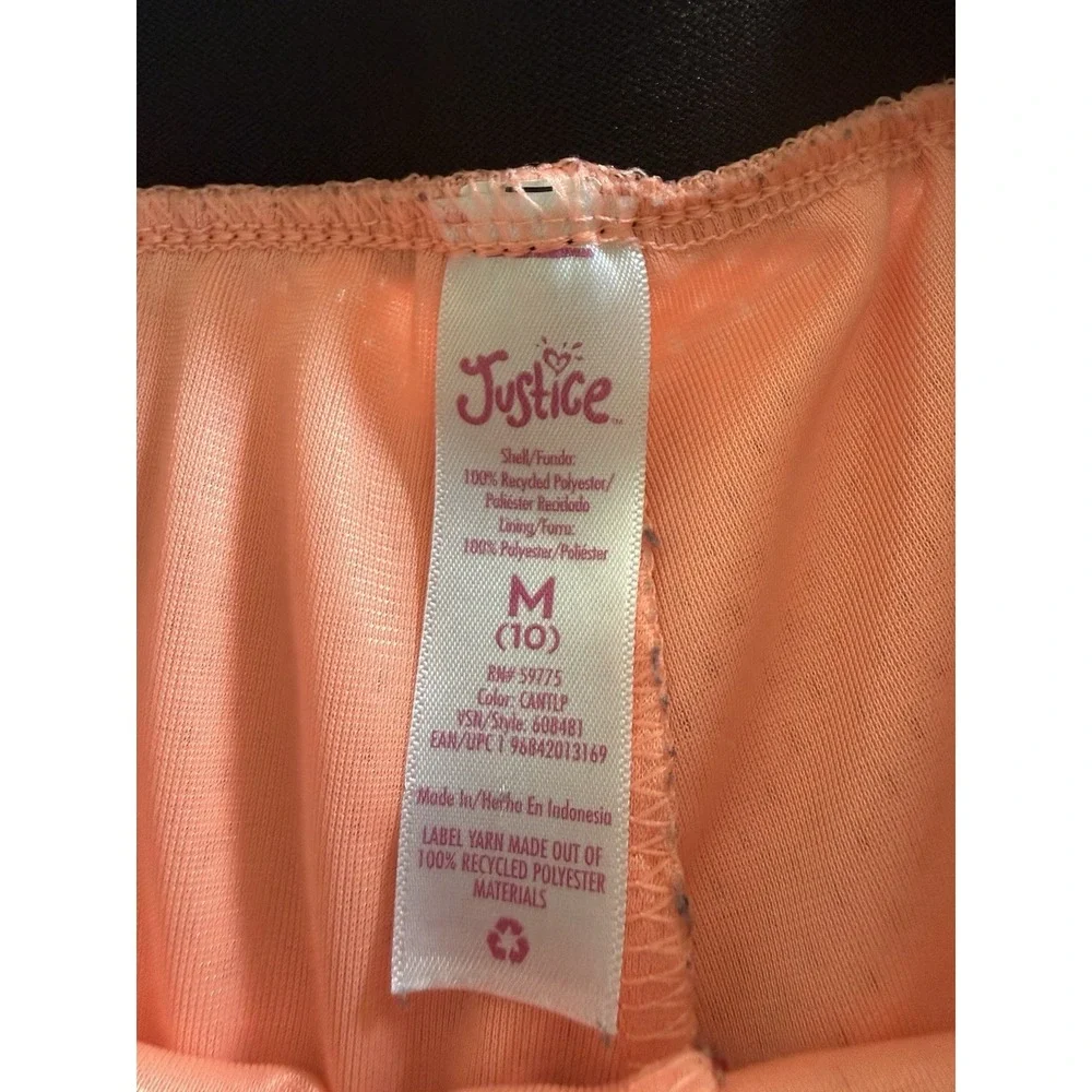 Girls Justice Athletic Running Shorts Lot size 10, Orange/Purple EUC!